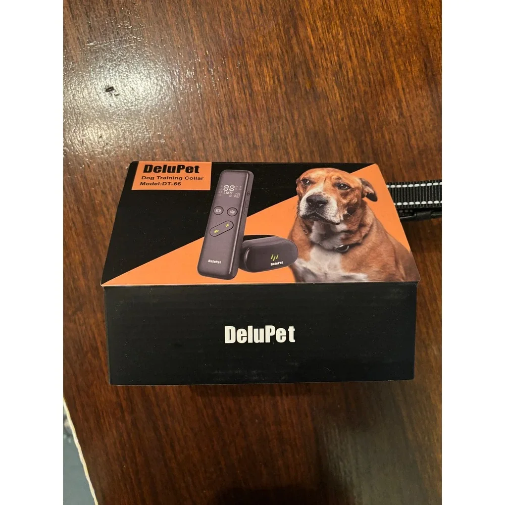 DeluPet Dog Training Collar Model DT-66 Remote Rechargeable Waterproof Black